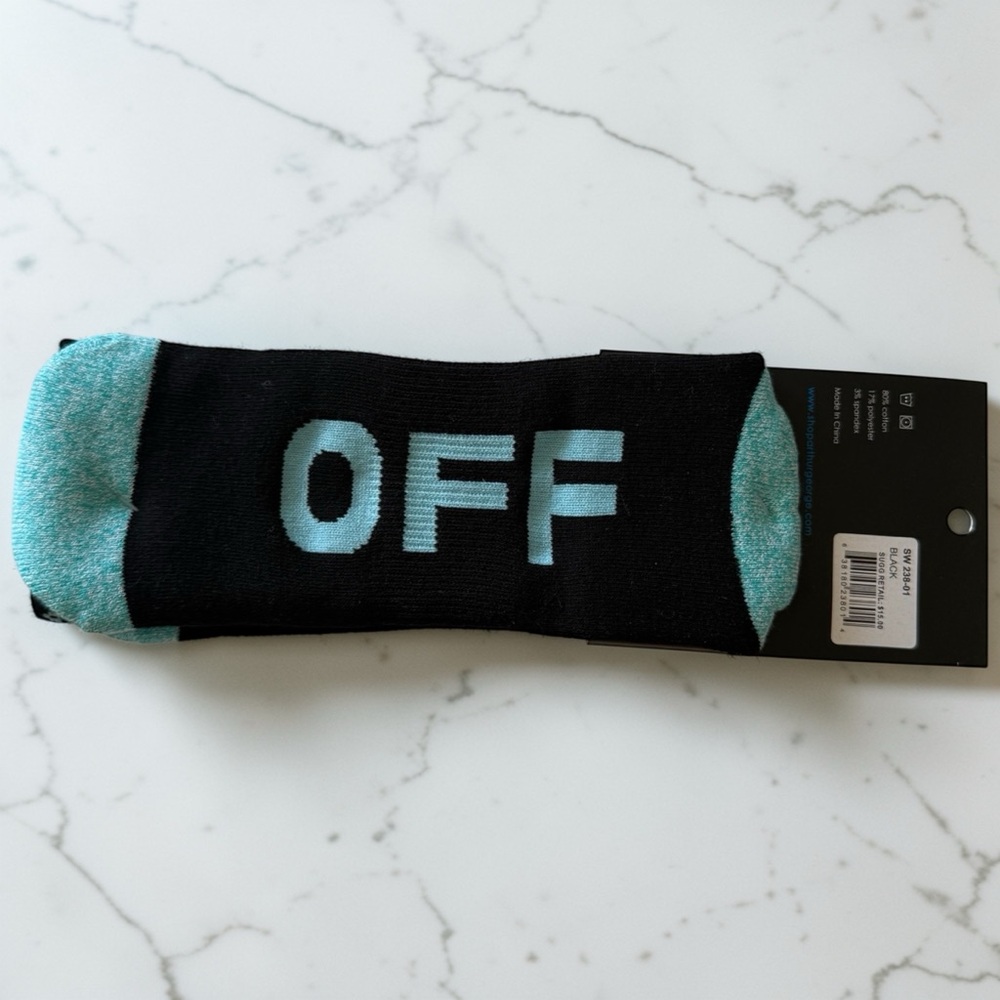 Arthur George Black & Teal Statement Crew Socks - Picture 3 of 3